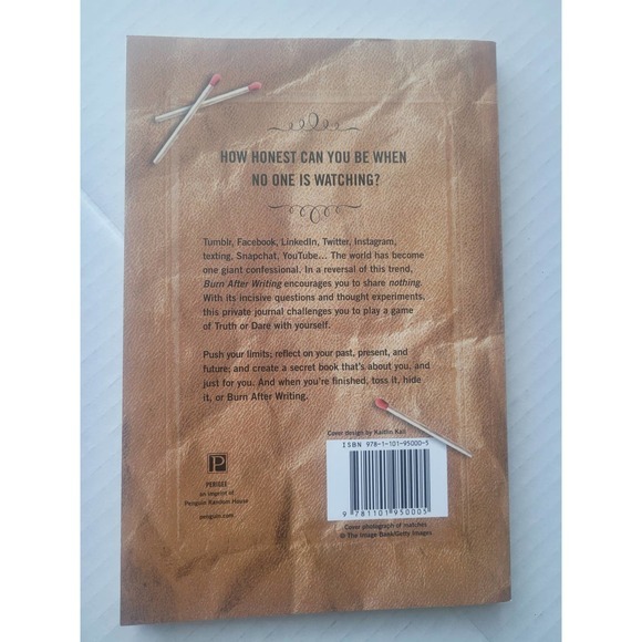 Burn After Writing; How Honest Can You Be When No One Is Watching‎ - Picture 2 of 4